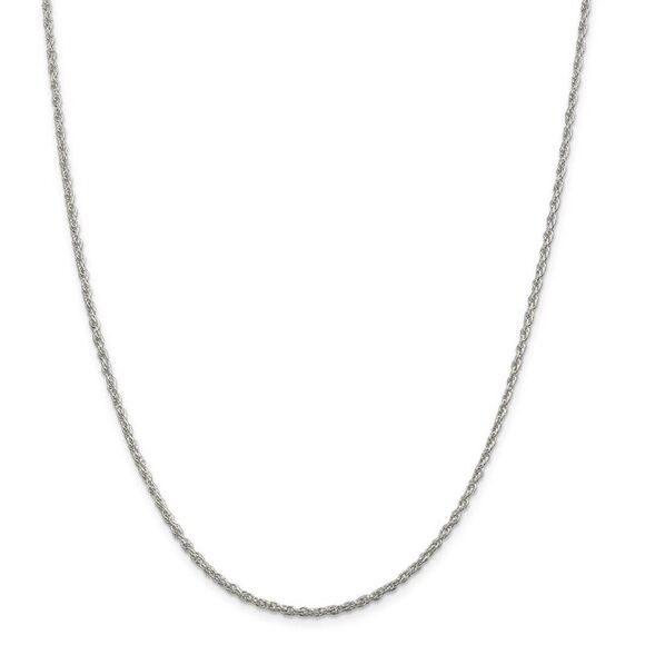 2mm, Sterling Silver Solid Loose Rope Chain Necklace, 26 Inch - Picture 3 of 8